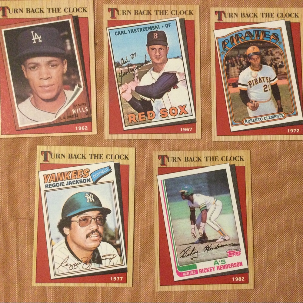 5 Vintage Topps Baseball Cards 1987
